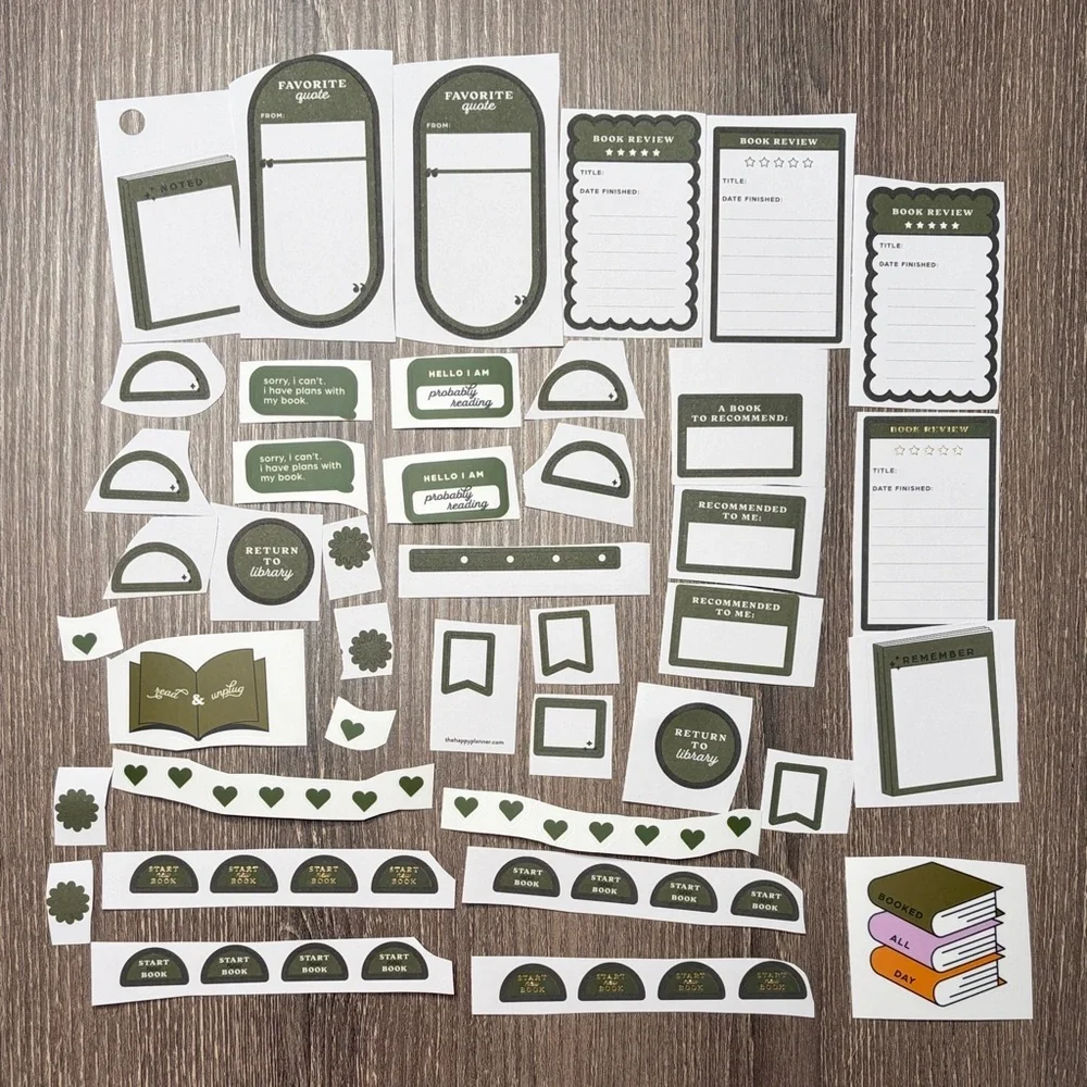 ❤️$2 Green Book Themed Not So Mystery Happy Planner Sticker Set